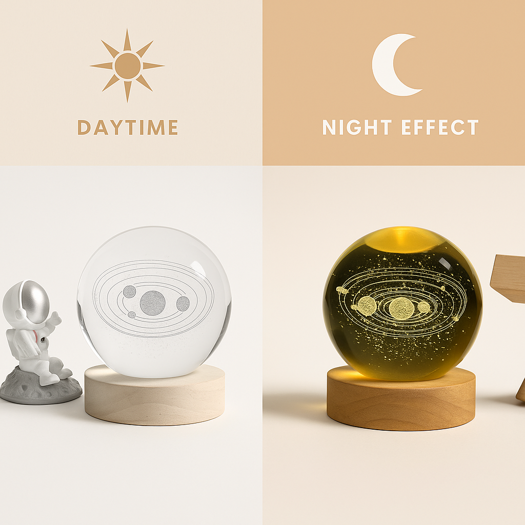 LumiOrb™ 3D Kristallen Nachtlamp