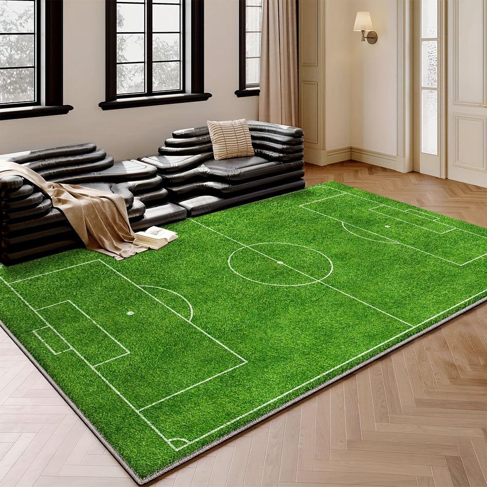 Seven Deer Luxurious Velvet Area Mat - 850gsm Soft, Machine Washable, Non-Slip, Geometric Design for Living Room, Bedroom, Office - Durable & Lightweight Home Decor Mat, Rugs for Living Room, Rug, Durable Polyester, Contemplating Personal Style and Interi