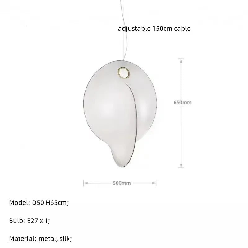 Lampe Suspendue Japonaise en Forme de oral auchement, Luminaire Décoratif d'Nik, Idéal pour un Loft, des Escaliers ou une Ferme
