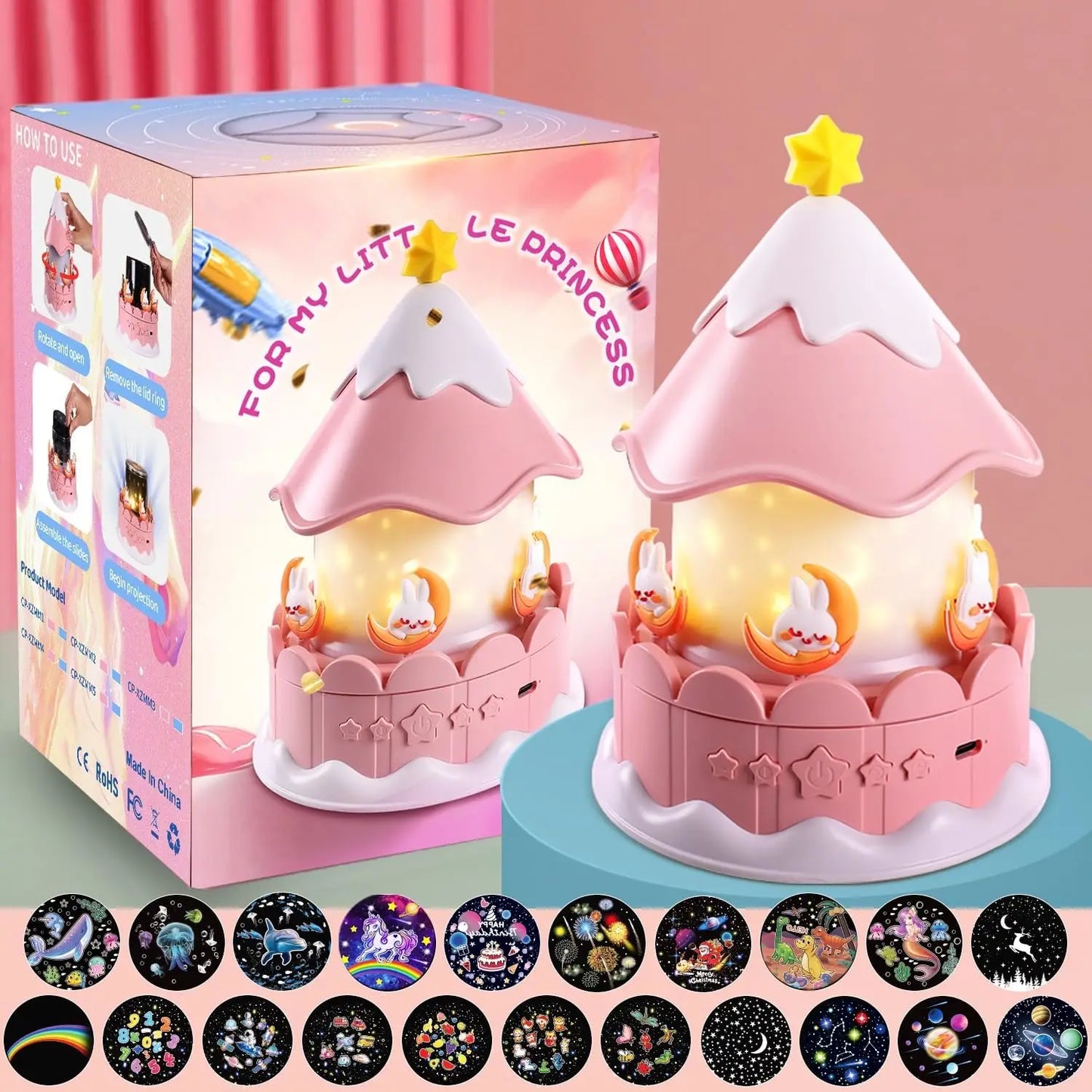 Star Galaxy Projector 21 in 1 Starry Sky Projector with 360° Rotating Timer Atmosphere Lamp for Kids Birthday Xmas Gifts Decor