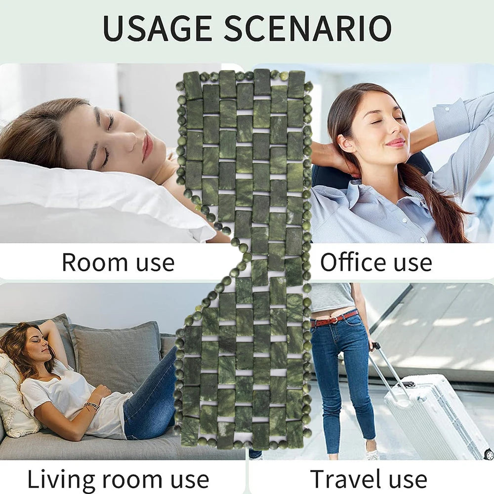 Natural Jade Face Eye Mask Hot/cold Stone Therapy Massage Tool Home Beauty SPA Salon Skincare Beauty Massager