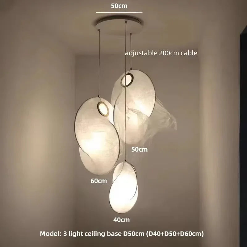 Lampe Suspendue Japonaise en Forme de oral auchement, Luminaire Décoratif d'Nik, Idéal pour un Loft, des Escaliers ou une Ferme