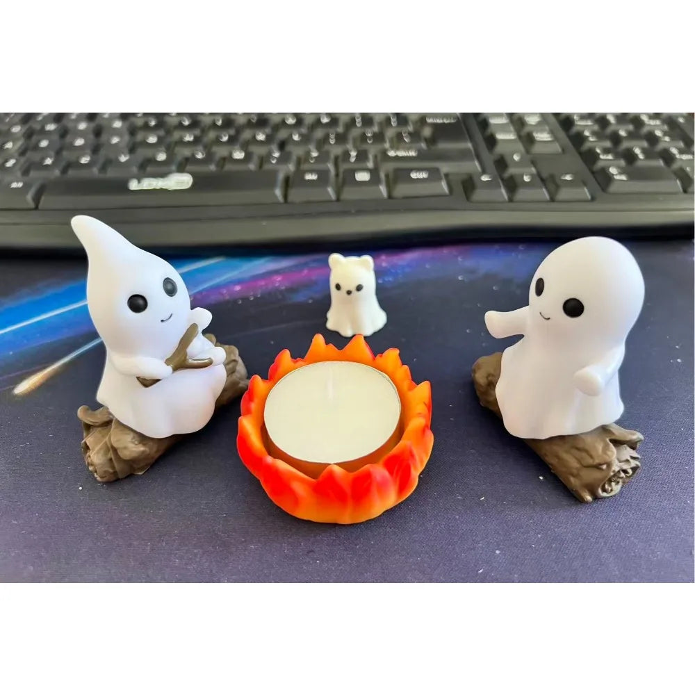 1 Set Halloween Ghost Campfire Decor Spooky Outdoor Party Haunted House Props Scary Backyard Scene Gathering Decoration Gift
