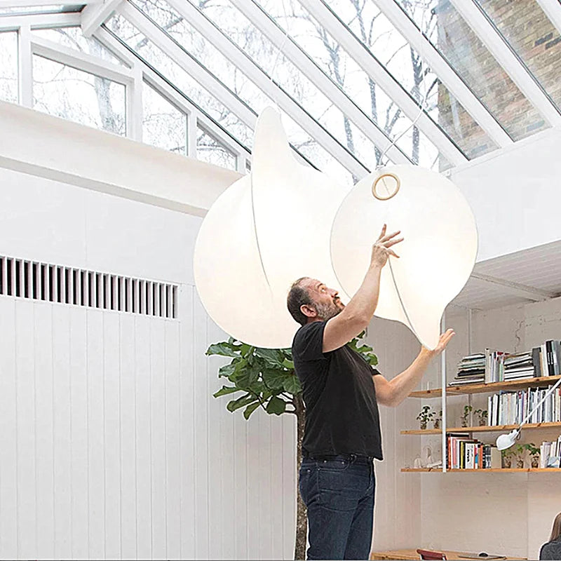 Lampe Suspendue Japonaise en Forme de oral auchement, Luminaire Décoratif d'Nik, Idéal pour un Loft, des Escaliers ou une Ferme