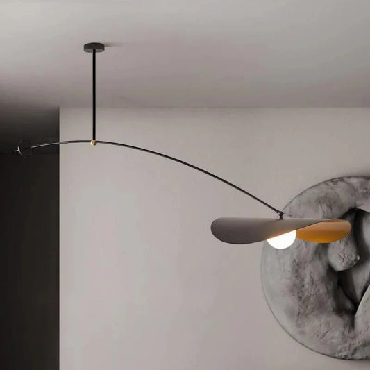 Myrna Mobile-Lampe Suspendue Nordique à Bras Long, Luminaire Décoratif d'Nik, Disponible en Noir et Or, Idéal pour un Restaurant, une Cuisine ou une Salle à Manger