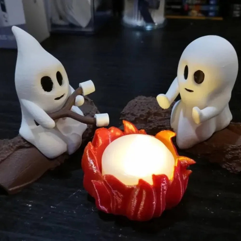 1 Set Halloween Ghost Campfire Decor Spooky Outdoor Party Haunted House Props Scary Backyard Scene Gathering Decoration Gift