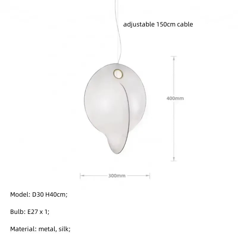 Lampe Suspendue Japonaise en Forme de oral auchement, Luminaire Décoratif d'Nik, Idéal pour un Loft, des Escaliers ou une Ferme