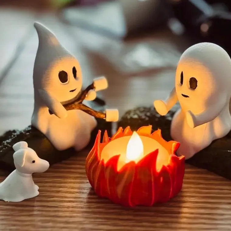 1 Set Halloween Ghost Campfire Decor Spooky Outdoor Party Haunted House Props Scary Backyard Scene Gathering Decoration Gift