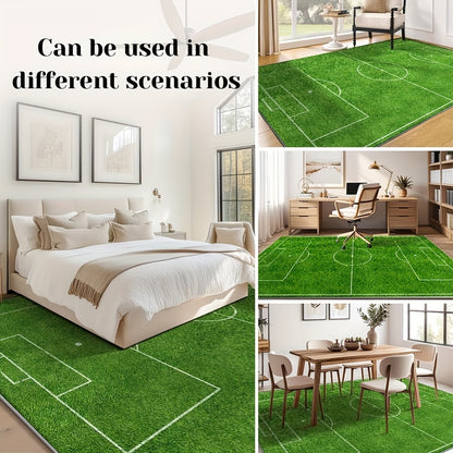 Seven Deer Luxurious Velvet Area Mat - 850gsm Soft, Machine Washable, Non-Slip, Geometric Design for Living Room, Bedroom, Office - Durable & Lightweight Home Decor Mat, Rugs for Living Room, Rug, Durable Polyester, Contemplating Personal Style and Interi