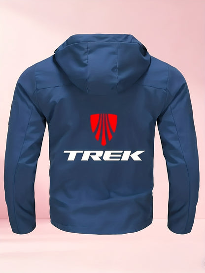 Men'S Windproof Jacket - Black with White "NORWAY" Print, Breathable & Comfortable for Outdoor Sports, Cycling, and Casual Wear, Windbreaker Jacket