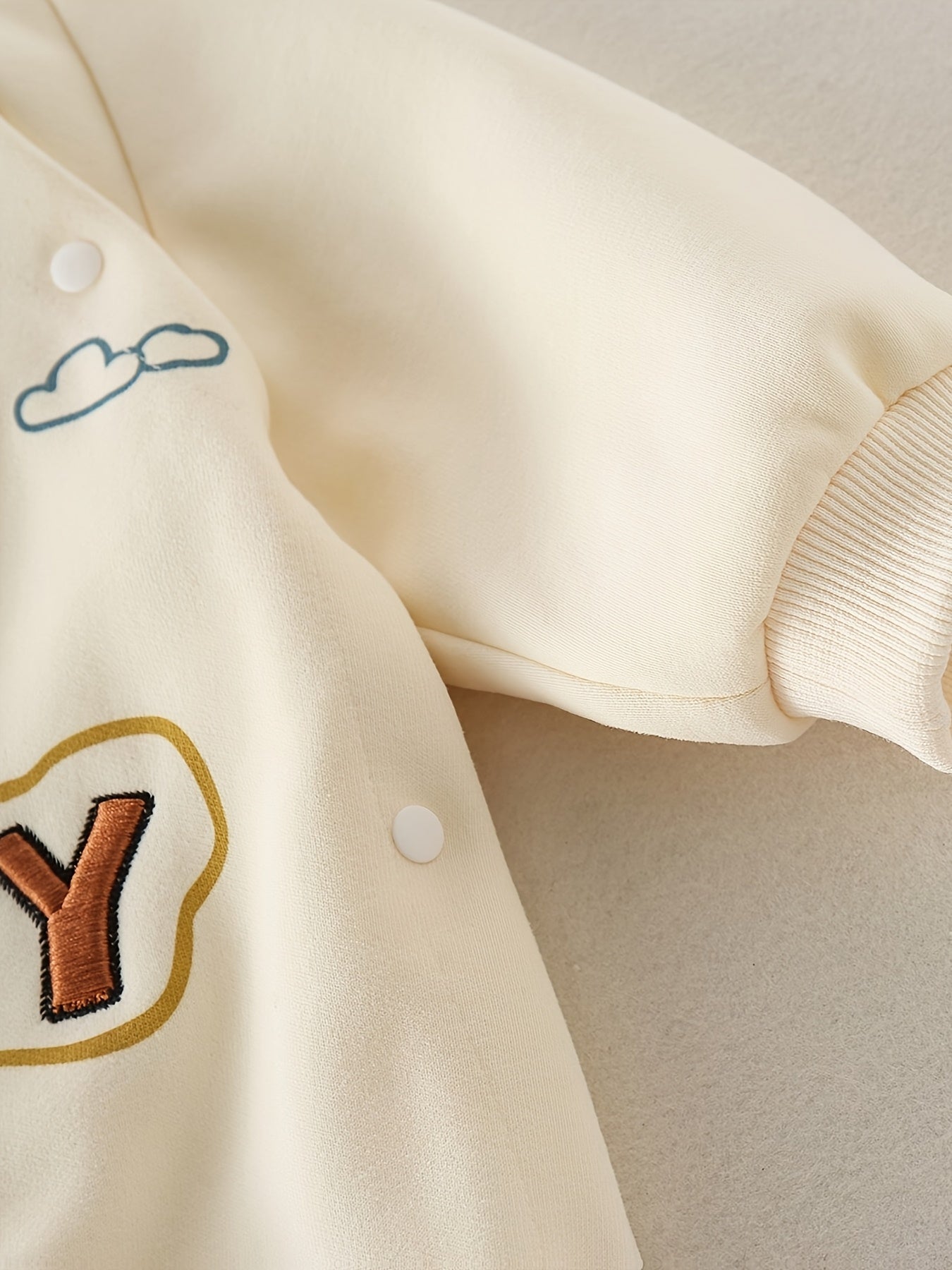 MCDULL SISTER Baby Girl'S Autumn Double-Layer Outfit - Cute Cartoon Bear & Airplane Design, Warm Long Sleeve Romper with Pockets, Loose Fit Spring/Fall Clothing, Soft Fabric, Perfect for Outdoor Play, Baby Girl Clothes, Perfect for Outdoor, J