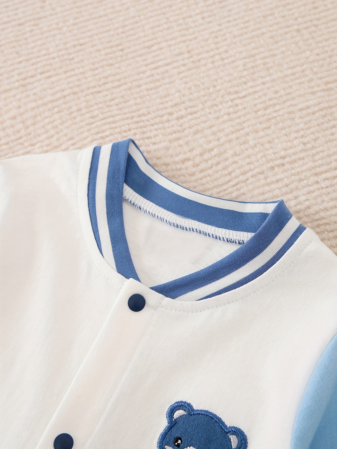 Onesie - Long Sleeve Baseball Romper Outfit, Loose Fit with Snap Closure, Winter Clothes, Easy Diaper changes & Everyday or Special Occasions, Clothing, Cute Animal Print, Comfortable Material, Snapbutton Closure, Essentials, Perfect for Outdoor