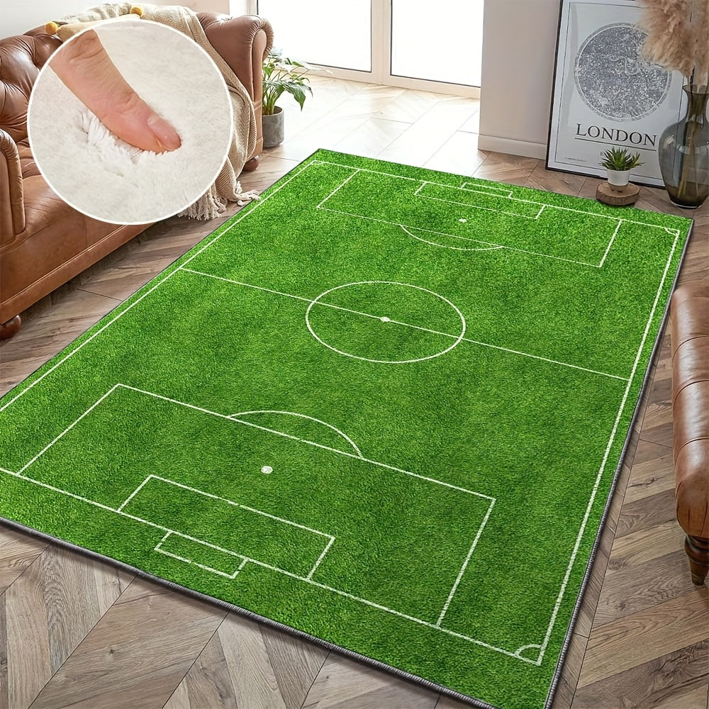 Seven Deer Luxurious Velvet Area Mat - 850gsm Soft, Machine Washable, Non-Slip, Geometric Design for Living Room, Bedroom, Office - Durable & Lightweight Home Decor Mat, Rugs for Living Room, Rug, Durable Polyester, Contemplating Personal Style and Interi