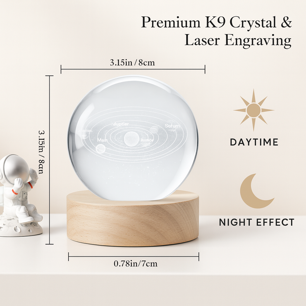 LumiOrb™ 3D Kristallen Nachtlamp