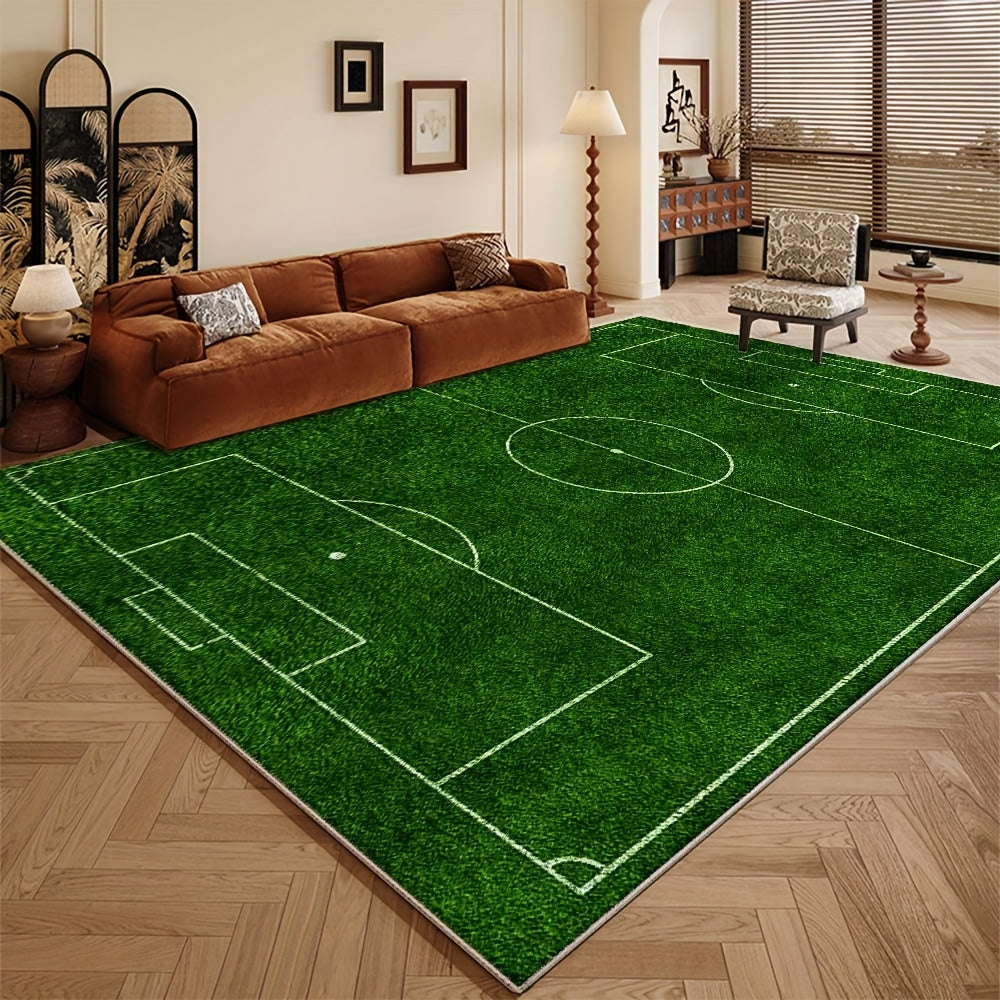 Seven Deer Luxurious Velvet Area Mat - 850gsm Soft, Machine Washable, Non-Slip, Geometric Design for Living Room, Bedroom, Office - Durable & Lightweight Home Decor Mat, Rugs for Living Room, Rug, Durable Polyester, Contemplating Personal Style and Interi