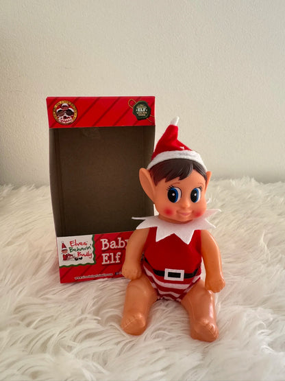 Mini christmas elf- baby elf- naughty christmas elf- baby elf elves behavin badly 13cm--special gift for christmas- elf at home-naughty elf game-children's christmas pack-christmas doll accessories-naughty christmas elf-elfie-elvie
