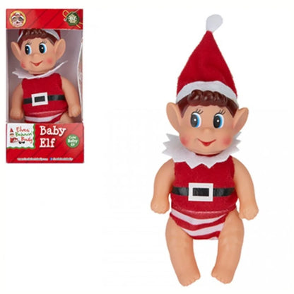 Mini christmas elf- baby elf- naughty christmas elf- baby elf elves behavin badly 13cm--special gift for christmas- elf at home-naughty elf game-children's christmas pack-christmas doll accessories-naughty christmas elf-elfie-elvie