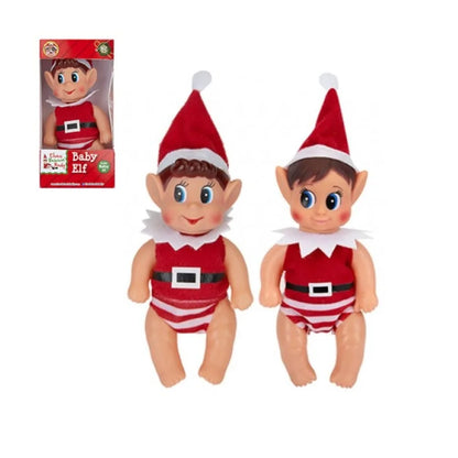 Mini christmas elf- baby elf- naughty christmas elf- baby elf elves behavin badly 13cm--special gift for christmas- elf at home-naughty elf game-children's christmas pack-christmas doll accessories-naughty christmas elf-elfie-elvie
