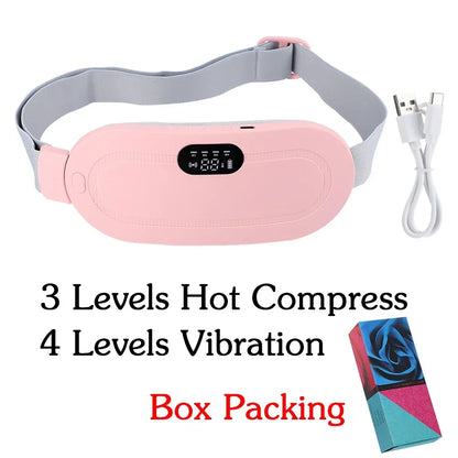 QUOTED Women Menstrual Heating Pads Effective Hot Compress Period Relief Belt Rechargeable Heated Waist Massager Gifts for Female