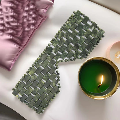 Natural Jade Face Eye Mask Hot/cold Stone Therapy Massage Tool Home Beauty SPA Salon Skincare Beauty Massager