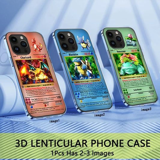 Poke Anime 3d Telefoonhoesje Voor Iphone, Samsung, Xiaomi/Redmi, Ect. Creatieve Telefoonhoes Cadeau