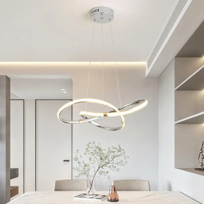 Modern Gold Led Pendant Light Fixtures Dining Room Decoration Home Appliances Living Room Hanging Lamps Remote Control Lustre