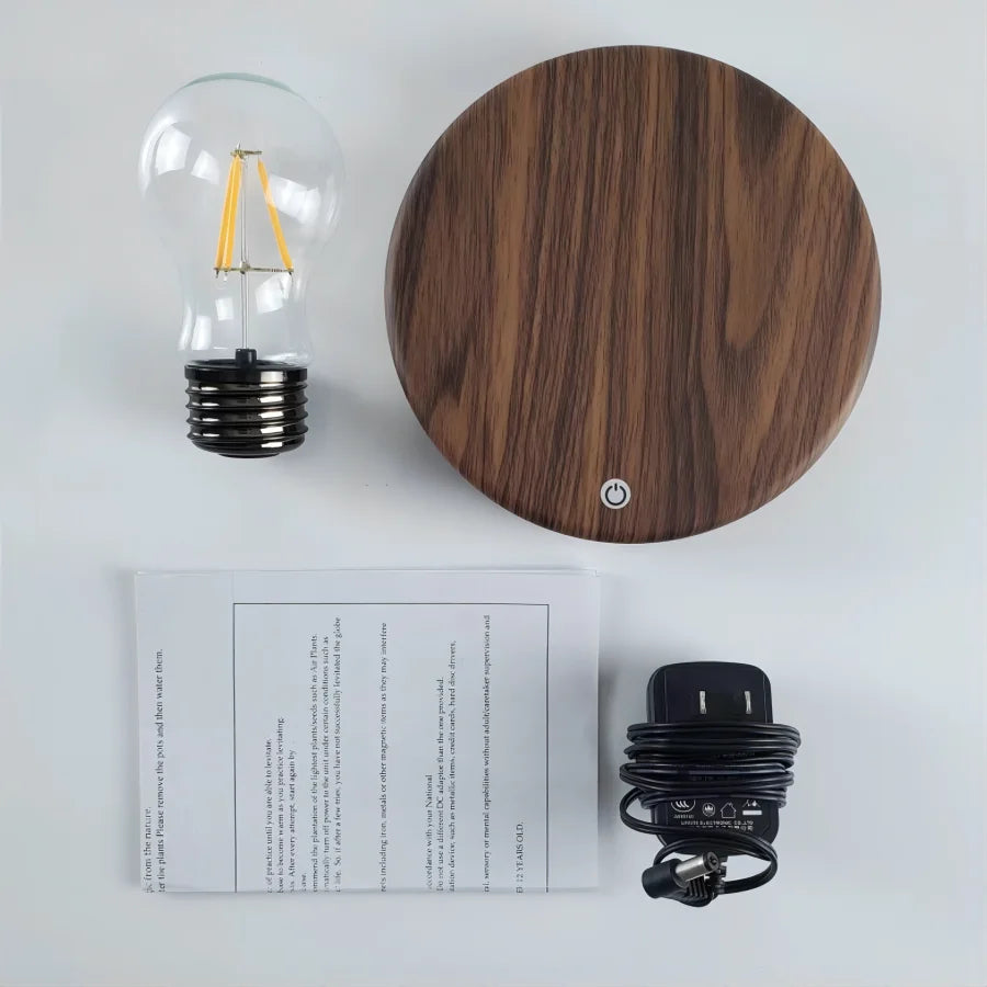 Magnetische levitatielamp Creativiteit Drijvende glazen LED-lamp Thuiskantoor Bureau Decoratie Verjaardagscadeau Tafel Nieuwigheid Nachtlampje
