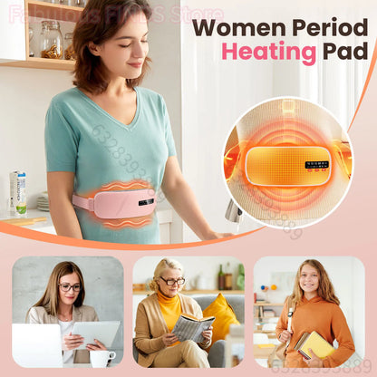 QUOTED Women Menstrual Heating Pads Effective Hot Compress Period Relief Belt Rechargeable Heated Waist Massager Gifts for Female