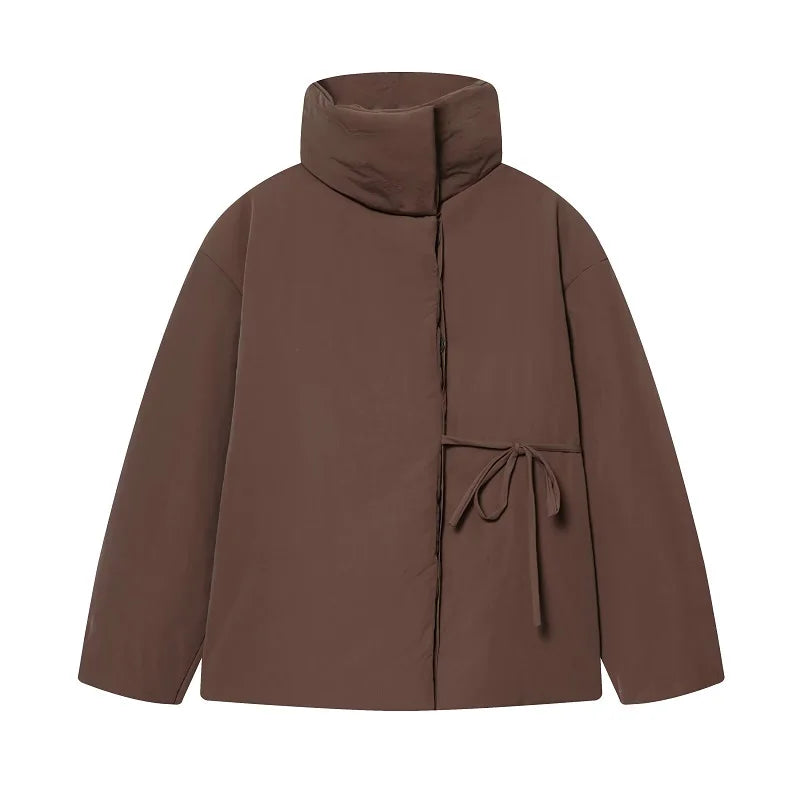 QUOTED MUJER Gewatteerde jas Dames Parka Korte gewatteerde jas Dames Warm Winter Nieuw in jassen en jacks voor dames Coltrui Damesjas