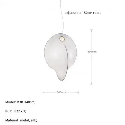 Lampe Suspendue Japonaise en Forme de oral auchement, Luminaire Décoratif d'Nik, Idéal pour un Loft, des Escaliers ou une Ferme