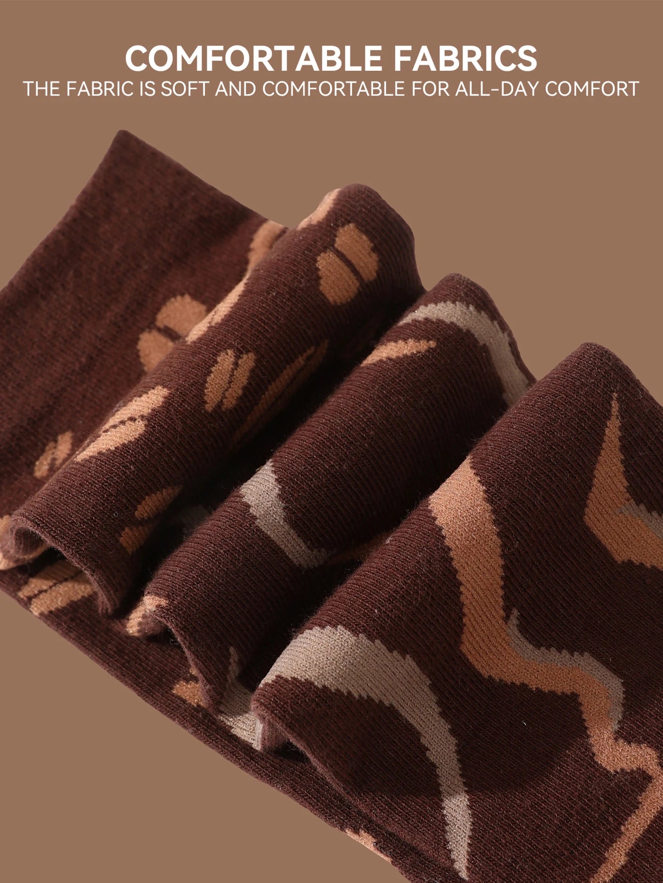 1 pair of mid-calf socks for men and women, featuring a novelty coffee can design, practical and suitable for holiday gifting.