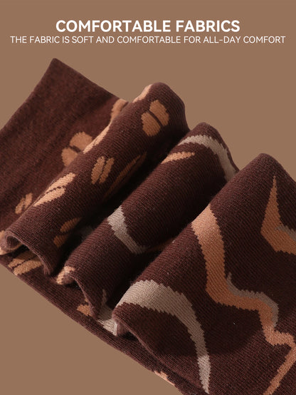 1 pair of mid-calf socks for men and women, featuring a novelty coffee can design, practical and suitable for holiday gifting.