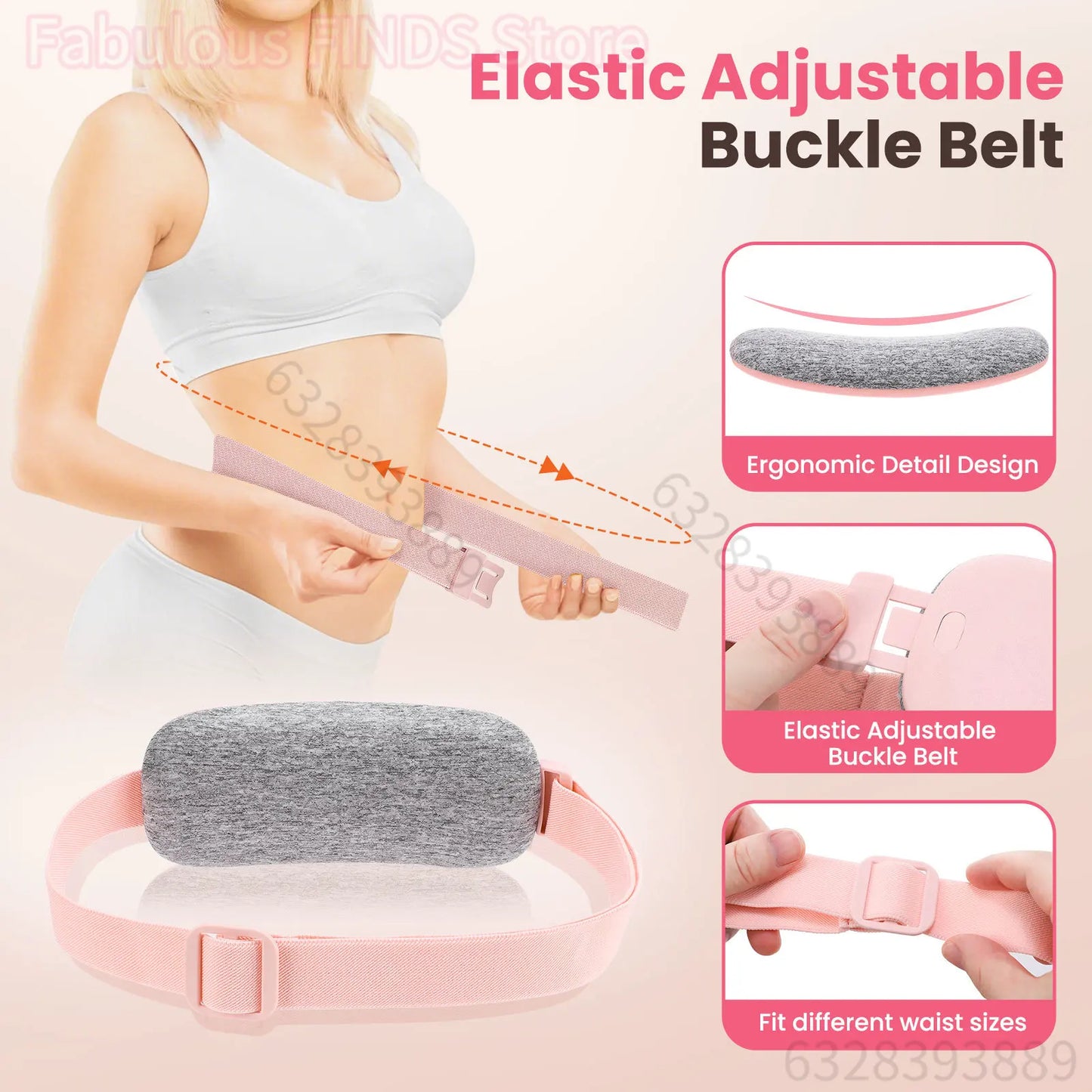 QUOTED Women Menstrual Heating Pads Effective Hot Compress Period Relief Belt Rechargeable Heated Waist Massager Gifts for Female