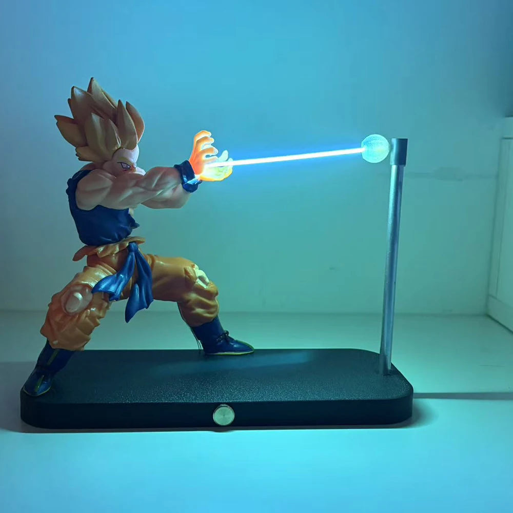Dragon Ball Son Goku Night Light Anime Touch Kamehameha Magnetic Night Light Creative Desk Decoration Cool Model Doll Boys Gifts