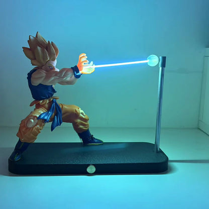 Dragon Ball Son Goku Night Light Anime Touch Kamehameha Magnetic Night Light Creative Desk Decoration Cool Model Doll Boys Gifts