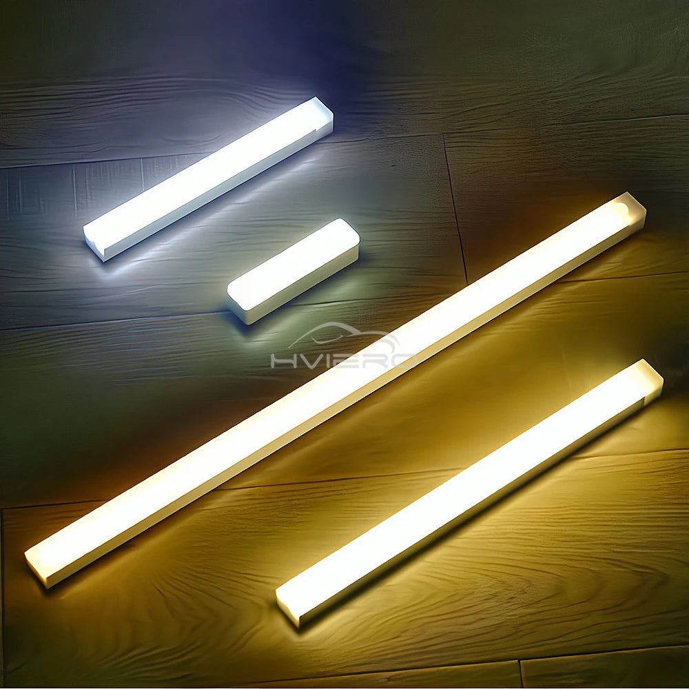 Capteur de mouvement lumière sans fil LED veilleuse USB Rechargeable lumière armoire armoire lampe escalier rétro-éclairage pour cuisine LED