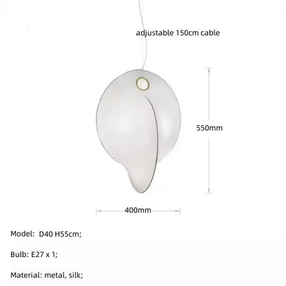 Lampe Suspendue Japonaise en Forme de oral auchement, Luminaire Décoratif d'Nik, Idéal pour un Loft, des Escaliers ou une Ferme