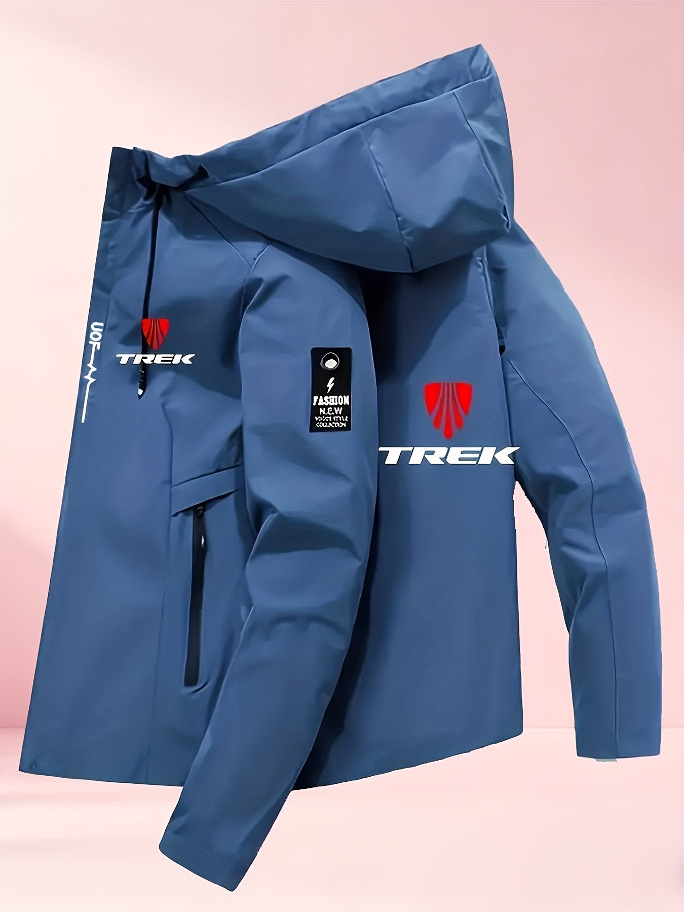 Men'S Windproof Jacket - Black with White "NORWAY" Print, Breathable & Comfortable for Outdoor Sports, Cycling, and Casual Wear, Windbreaker Jacket