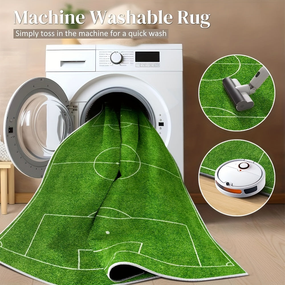 Seven Deer Luxurious Velvet Area Mat - 850gsm Soft, Machine Washable, Non-Slip, Geometric Design for Living Room, Bedroom, Office - Durable & Lightweight Home Decor Mat, Rugs for Living Room, Rug, Durable Polyester, Contemplating Personal Style and Interi