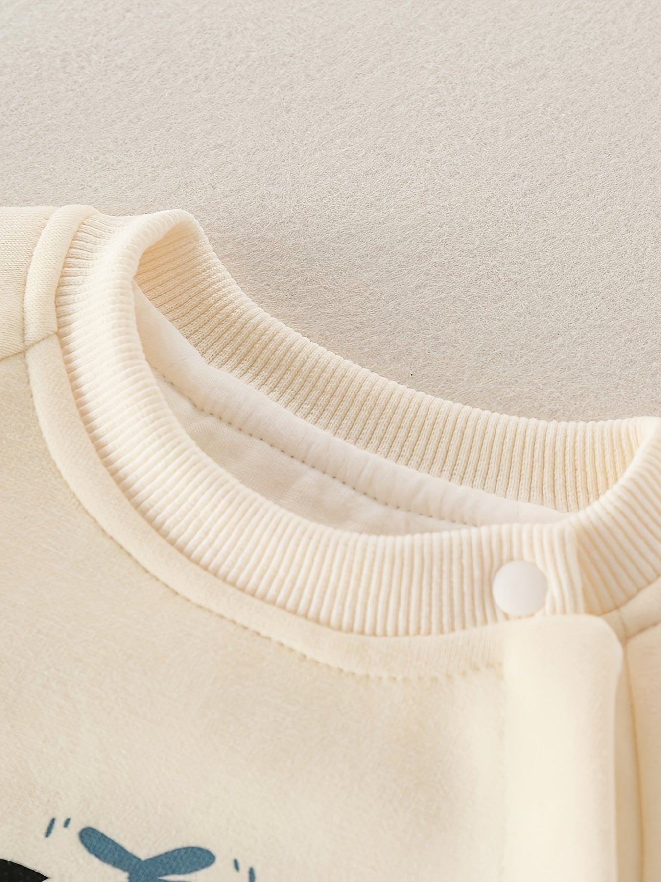 MCDULL SISTER Baby Girl'S Autumn Double-Layer Outfit - Cute Cartoon Bear & Airplane Design, Warm Long Sleeve Romper with Pockets, Loose Fit Spring/Fall Clothing, Soft Fabric, Perfect for Outdoor Play, Baby Girl Clothes, Perfect for Outdoor, J