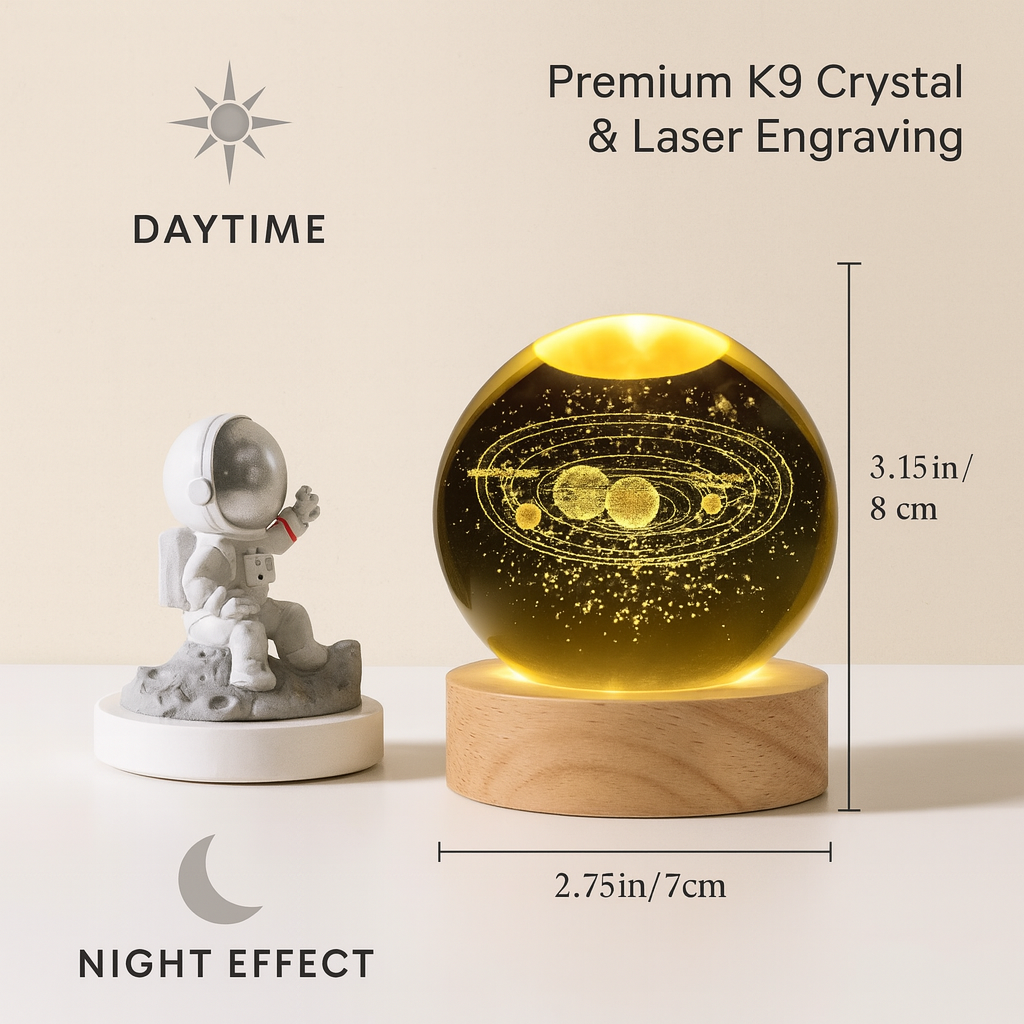 LumiOrb™ 3D Kristallen Nachtlamp