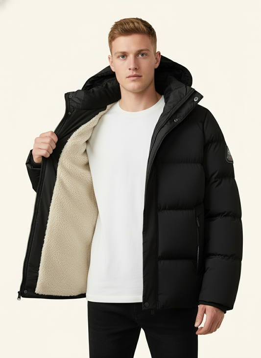 Heren Winterjas met Warme Fleece