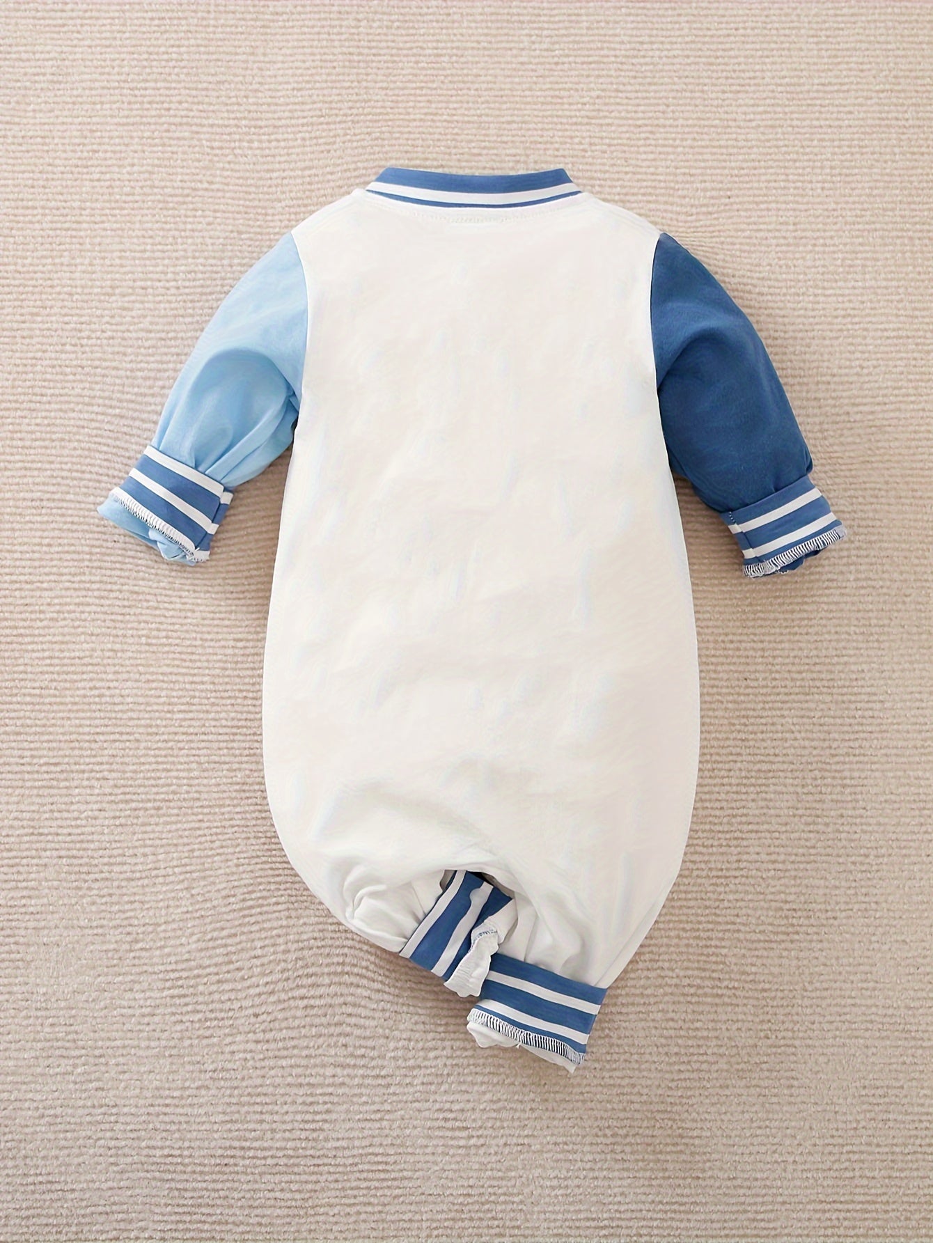 Onesie - Long Sleeve Baseball Romper Outfit, Loose Fit with Snap Closure, Winter Clothes, Easy Diaper changes & Everyday or Special Occasions, Clothing, Cute Animal Print, Comfortable Material, Snapbutton Closure, Essentials, Perfect for Outdoor