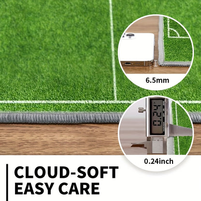 Seven Deer Luxurious Velvet Area Mat - 850gsm Soft, Machine Washable, Non-Slip, Geometric Design for Living Room, Bedroom, Office - Durable & Lightweight Home Decor Mat, Rugs for Living Room, Rug, Durable Polyester, Contemplating Personal Style and Interi